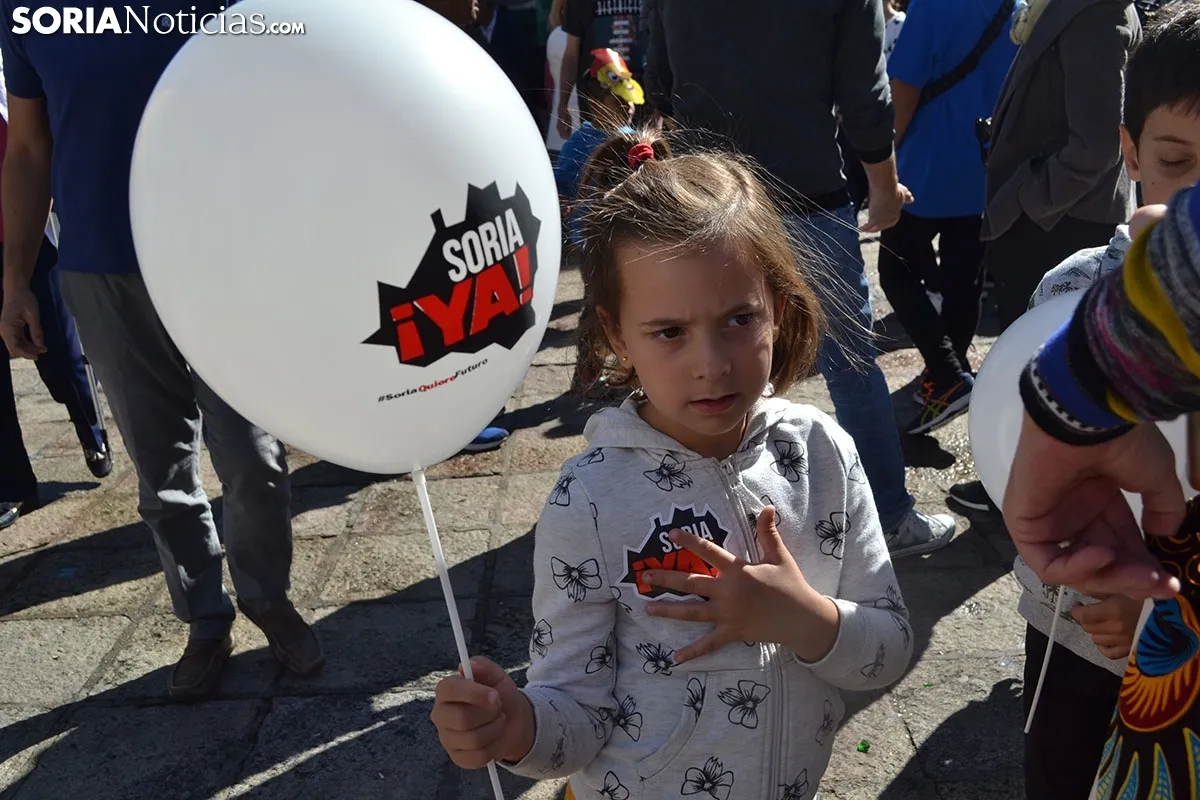 Soria se detiene durante 5 minutos con la España Vaciada.
