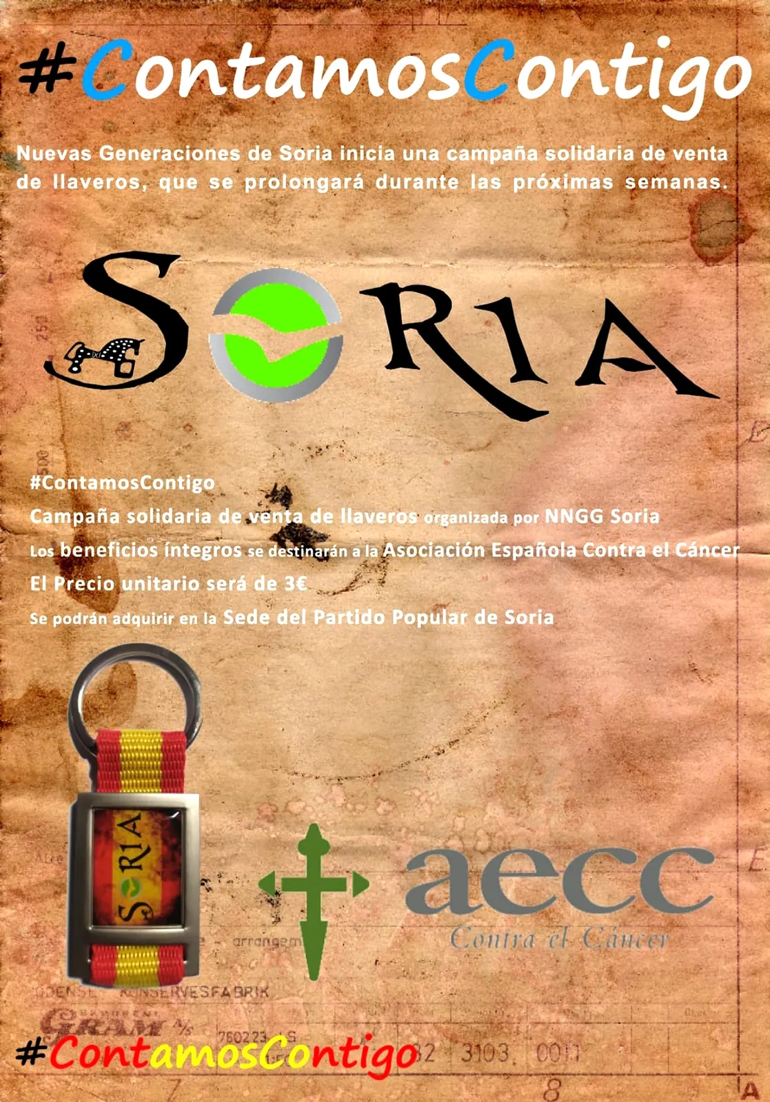 El cartel de la iniciativa solidaria.