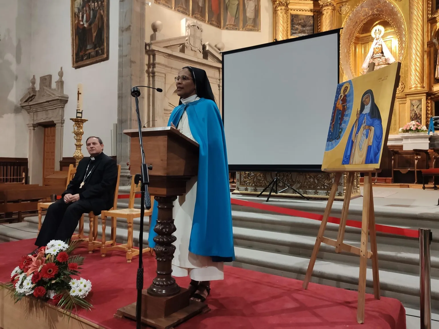 Sor Vianney y el obispo de Osma-Soria Abilio Martínez Varea. /DOS