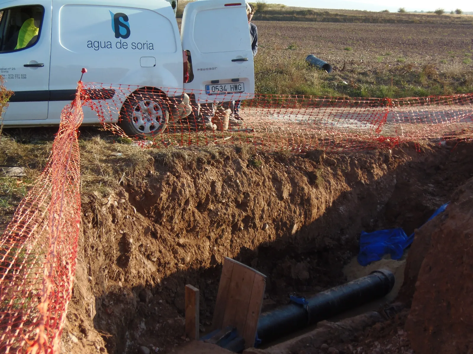 Imágenes de los trabajos de Agua de Soria.