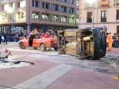 Una imagen del simulacro en Mariano Granados. /SN