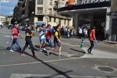 Una imagen del ambiente maño en la capital soriana. /SN