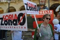 Soria se detiene durante 5 minutos con la España Vaciada.