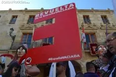 Soria se detiene durante 5 minutos con la España Vaciada.