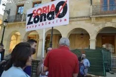 Soria se detiene durante 5 minutos con la España Vaciada.