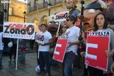 Soria se detiene durante 5 minutos con la España Vaciada.