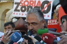 Soria se detiene durante 5 minutos con la España Vaciada.