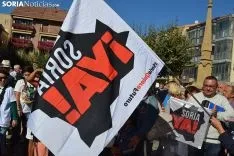Soria se detiene durante 5 minutos con la España Vaciada.
