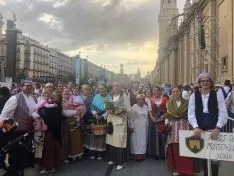 Una imagen del grupo este sábado en Zaragoza. 