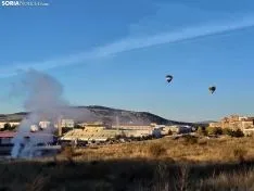 Dos globos sobrevuelan Soria. /David de Miguel