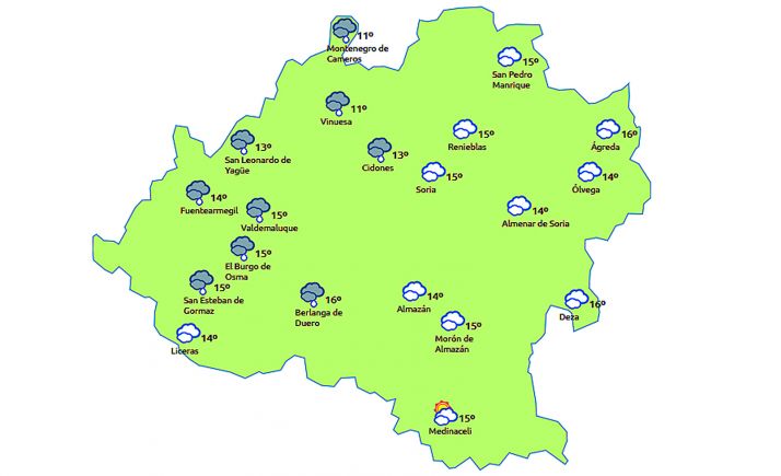 Pronóstico a las 14:00 horas. /eltiempo.es