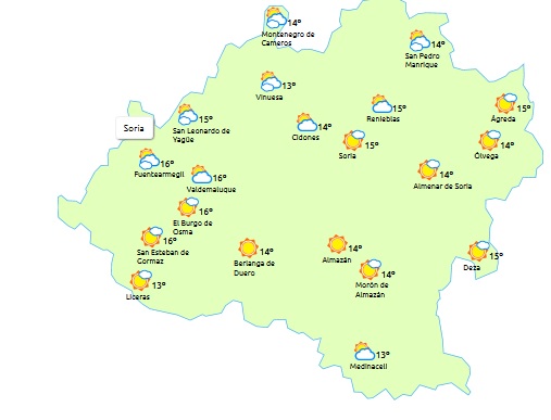 Nuboso con alguna precipitación débil