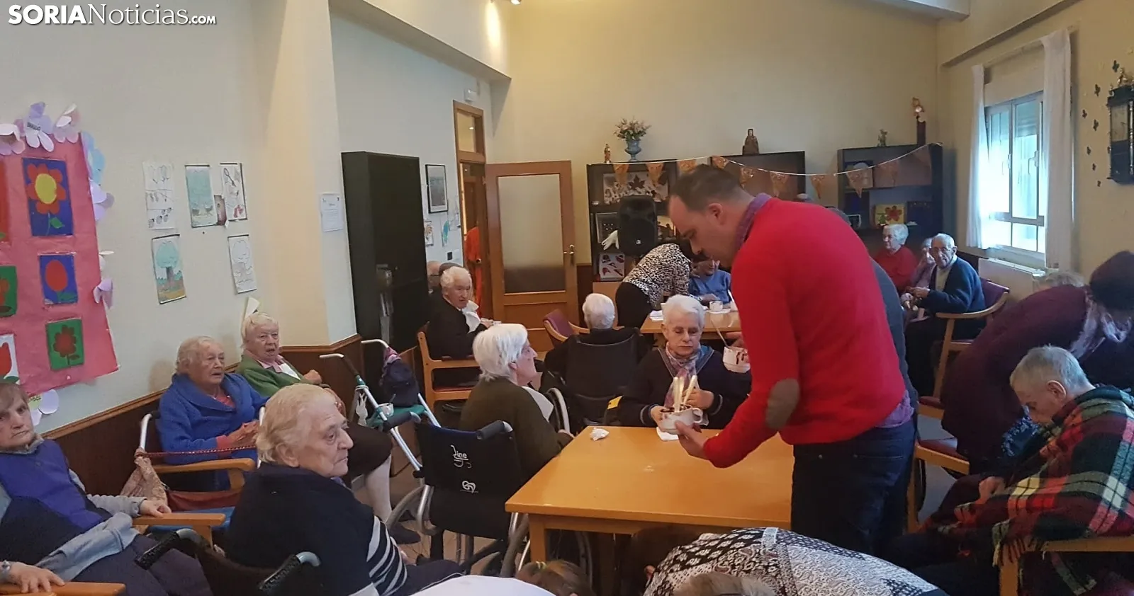 Imagen de la tarde de hoy en la residencia berlanguesa. /SN