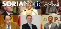 De izquierda a derecha; Jesús Manuel Alonso y Pilar Delgado (PSOE), María José Heredia y Lopez Represa (PP) José Antonio Leal (C´s) y Adolfo Sainz (PPSO).