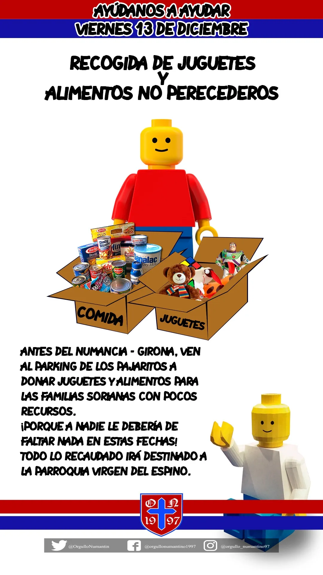 Foto 2 - Orgullo Numantino recoge juguetes y alimentos antes de Navidad