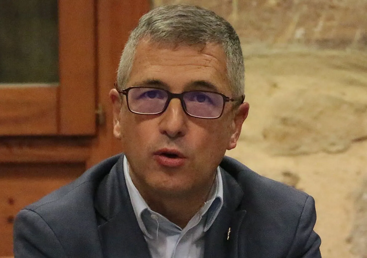 Morán, durante el encuentro este jueves en Covaleda.