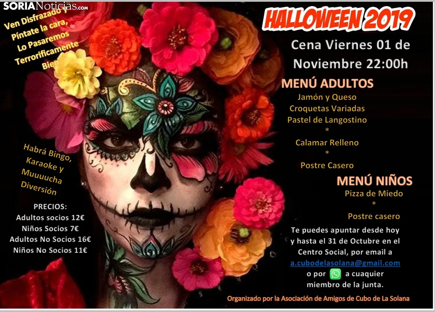 Noche de Halloween en Cubo de la Solana. 