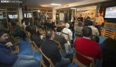 Una imagen de la jornada de intercambio este jueves en la sede de coworking de Soria. /SN