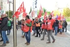 Una imagen de la concentración ante la sede de la Junta en la capital soriana. /SN
