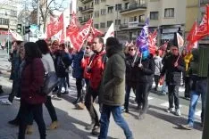 Una imagen de la concentración ante la sede de la Junta en la capital soriana. /SN