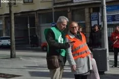 Una imagen de la concentración ante la sede de la Junta en la capital soriana. /SN