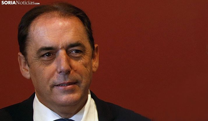 El presidente de la Diputación, hoy miércoles en El Burgo. /SN