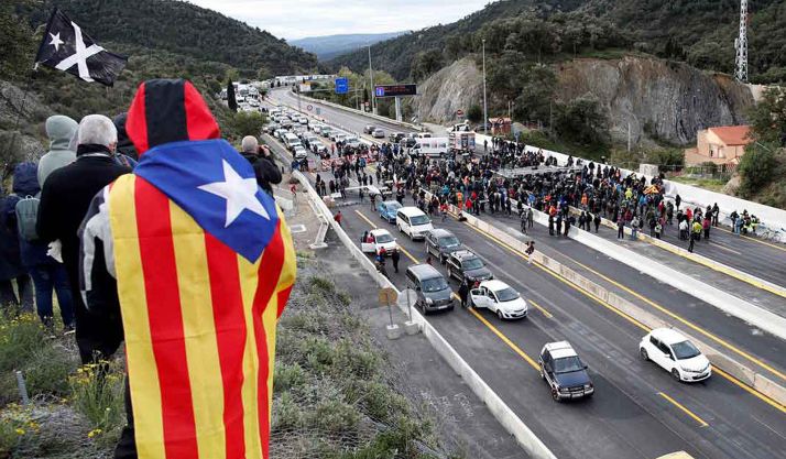 Una imagen del cierre fronterizo debido a las movilizaciones. /CTM