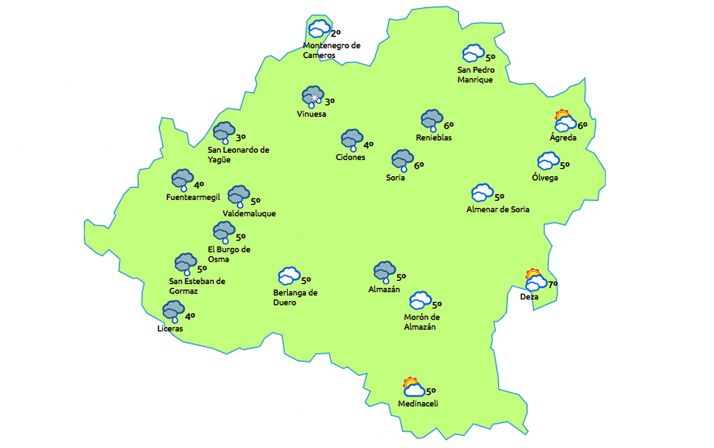 Pronóstico a las 14:00 horas. /eltiempo.es