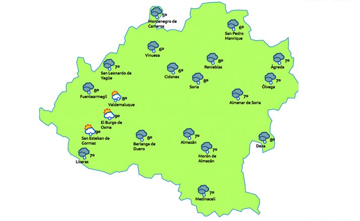 Pronóstico a las 15:00 horas. /eltiempo.es