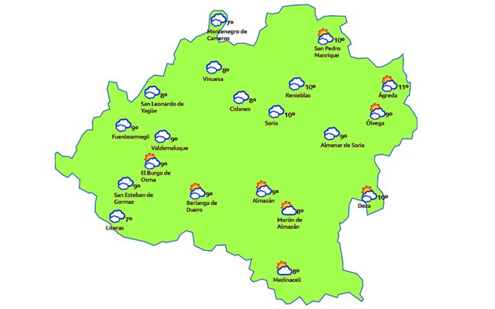 Previsión a las 15:00 horas. /eltiempo.es