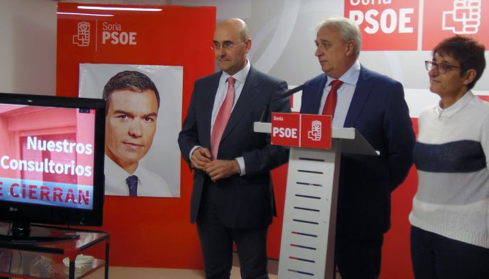 Delgado, Lafuente y Alonso este miércoles. 