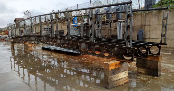 La pasarela ahora en proceso de construcción. /Ayto.