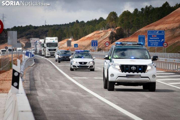 Imagen de la puesta en servicio del tramo Santiuste-El Burgo en el pasado abril. /SN