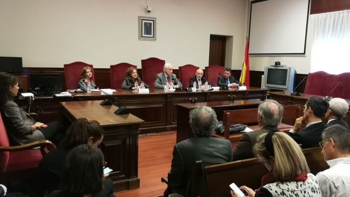El presidente del TSJ de Castilla y León, José Luis Concepción, durante su intervención