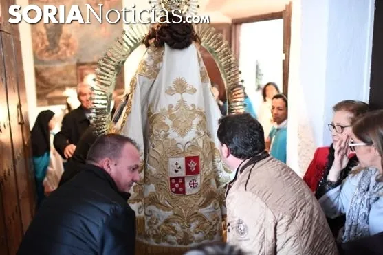 Una imagen de la subida de la Virgen. /SN