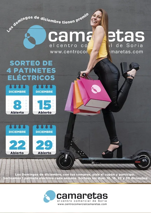 Foto 2 - Centro Comercial Camaretas&nbsp;abre los domingos de diciembre y premia la fidelidad con patinetes el&eacute;ctricos
