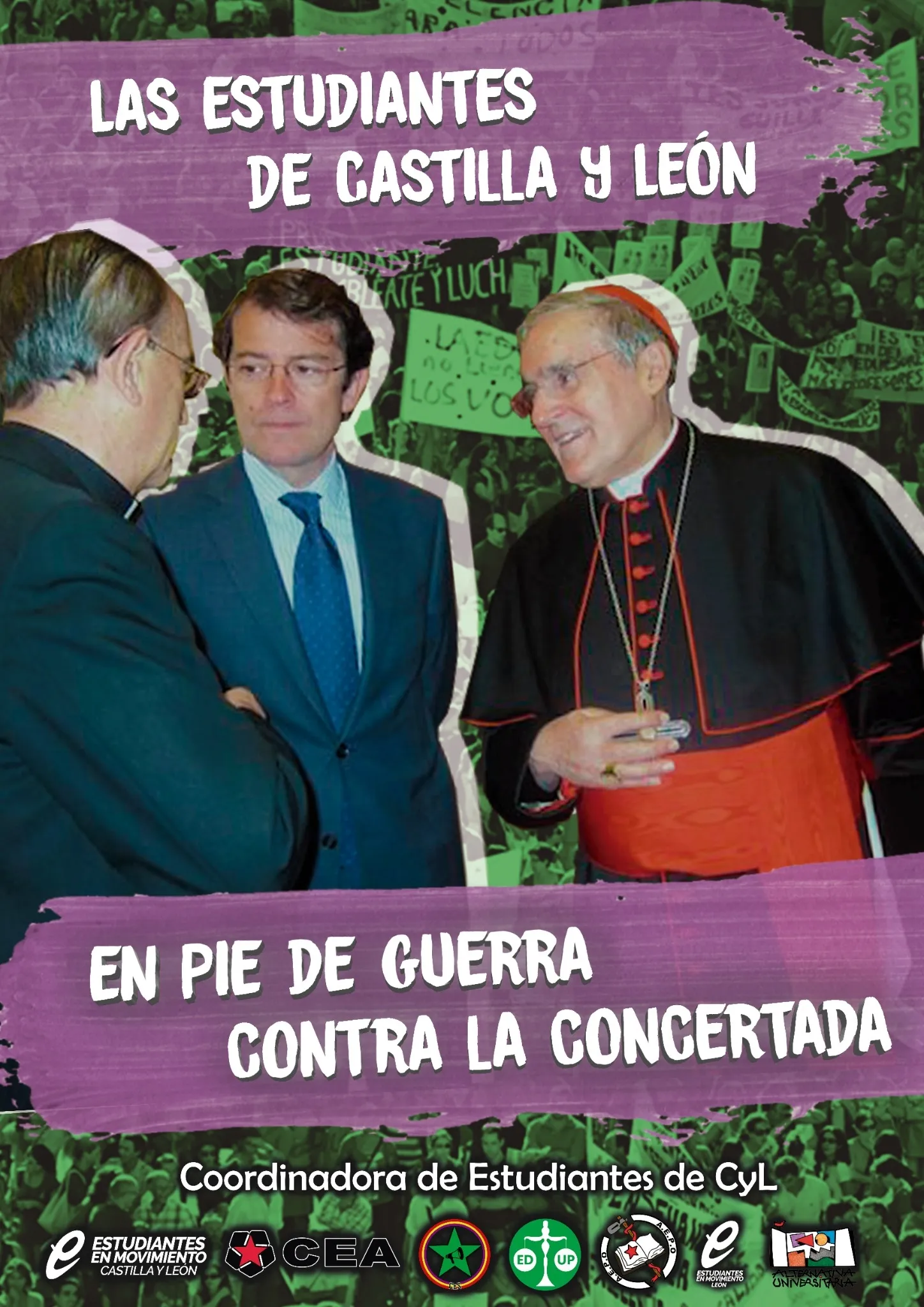 Foto 2 - Las estudiantes de Castilla y Le&oacute;n, en pie de guerra contra la concertada