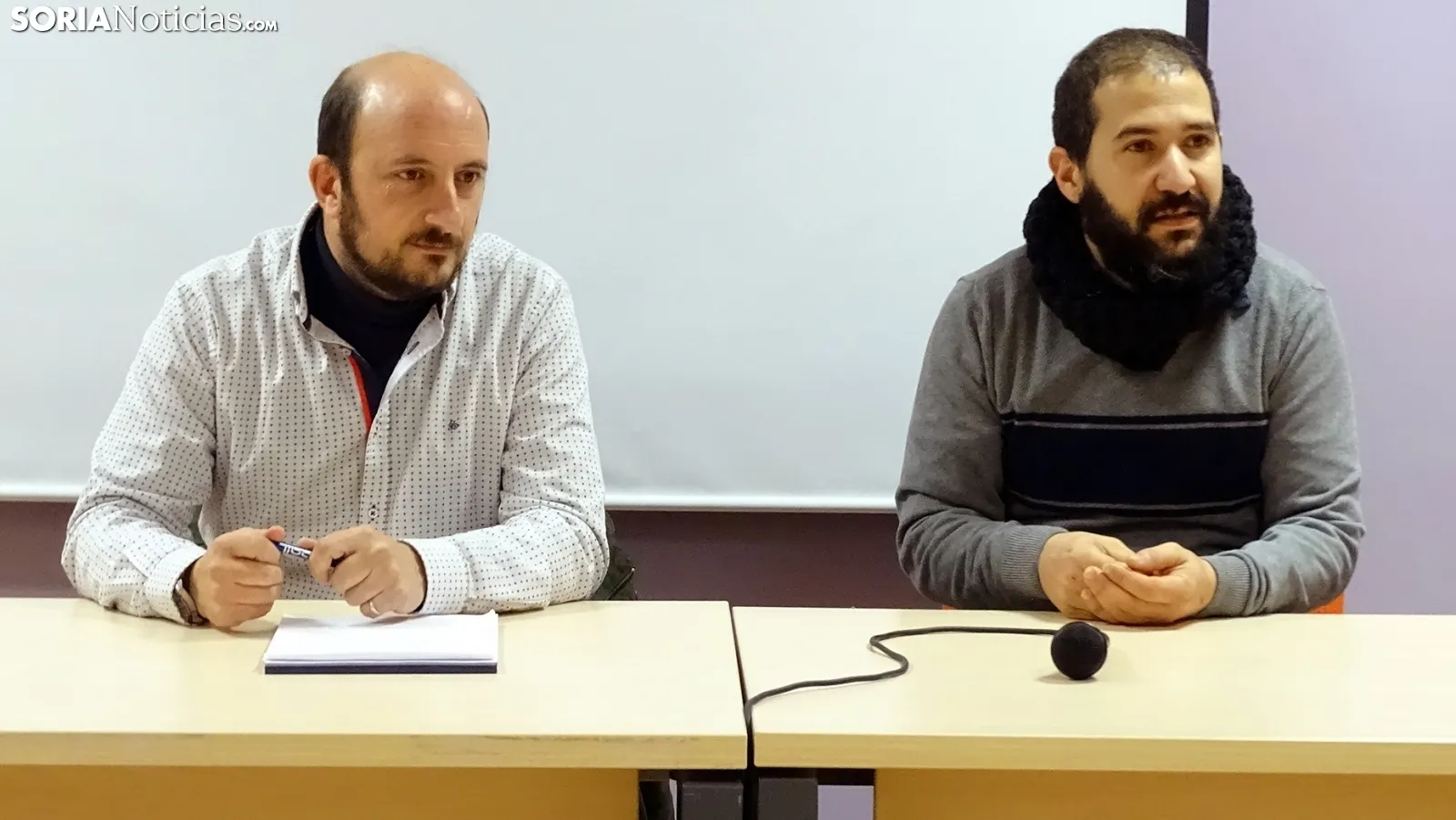 López (izda.) y Gonzalo, este jueves en rueda informativa. /SN