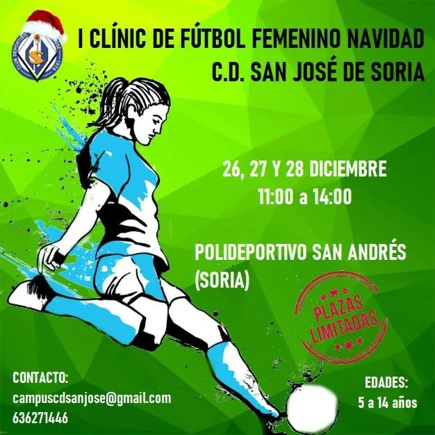 Foto 2 - En estas Navidades, turr&oacute;n de chocolate: I Cl&iacute;nic de F&uacute;tbol Femenino a cargo del San Jos&eacute;