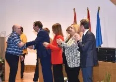 Una imagen del acto oficial en el salón de actos de la 'Colmena'.