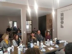 Clara Arpa, hoy, en el desayuno de FOES. SN