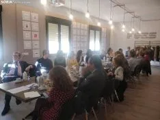 Clara Arpa, hoy, en el desayuno de FOES. SN