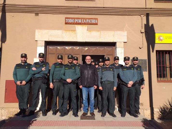 El subdelegado de Gobierno felicita el año nuevo en los cuarteles de la Guardia Civil. Subdelegación 