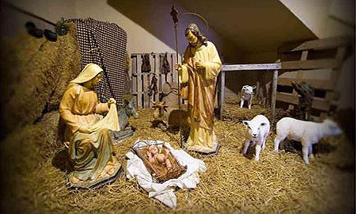 El nacimiento instalado este año en el ayuntamiento agredeño. 