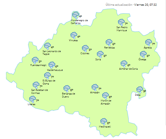 La borrasca Elsa continúa dejandose notar en Soria
