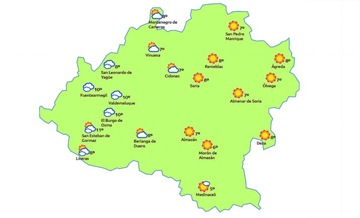 Previsión a las 15:00 horas. /eltiempo.es