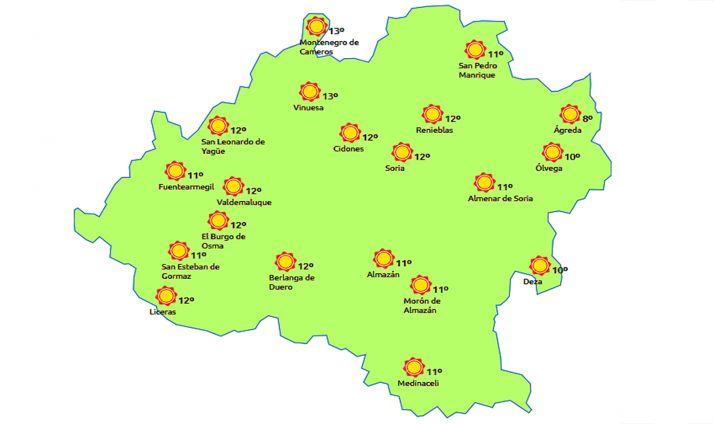 Previsión a las 15:00 horas. /eltiempo.es