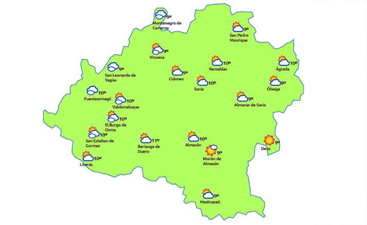 Previsión a las tres de la tarde. /eltiempo.es