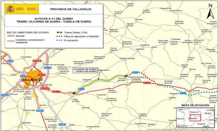 Imagen del estado de las actuaciones en este área. /Mº Fomento