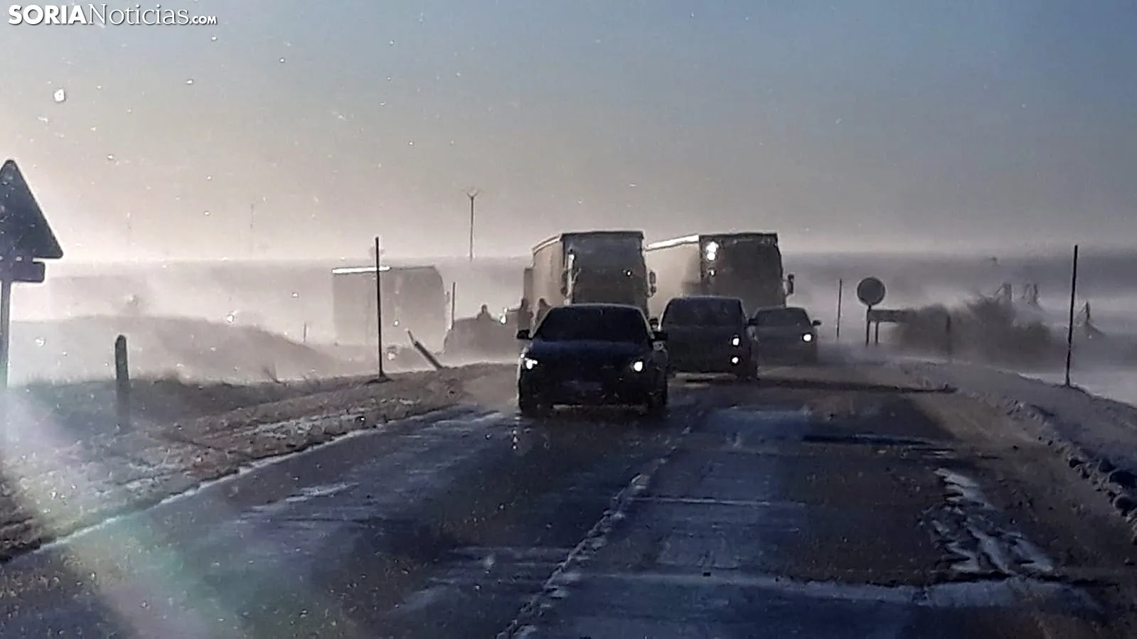 Una imagen de la situación en las calzadas del este provincial durante esta mañana de martes. /SN